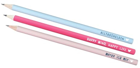Odernichtoderdoch Bleistifte 3er-Set Alltagsheldin - Hellblau, Rosa, Magenta, Härtegrad HB