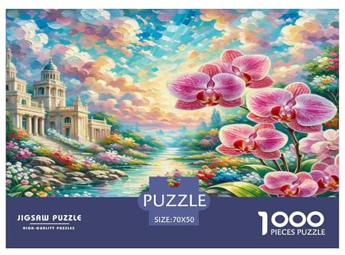 Orchidee Puzzle 1000 Teile Schwer Pädagogisches Spielzeug Für Erwachsene Und Kinder Ab 14 Jahren, Klassische Herausfordernde Familie Aktivität Spiele Dekorative Geschenke 70x50cm/1000pcs