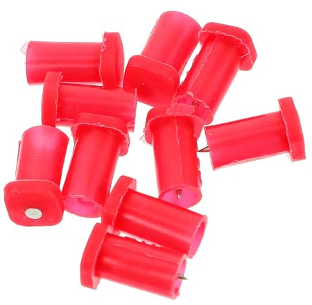 40pcs Eyelash Glue Bottle Nozzle Needles Plastic Red | Blocking Pins for Salon and Home Use, Replacement Tool for Clogged Bottle Mouths