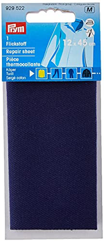 Prym 929522 Flickstoff Köper (bügeln) 12 x 45 cm blau