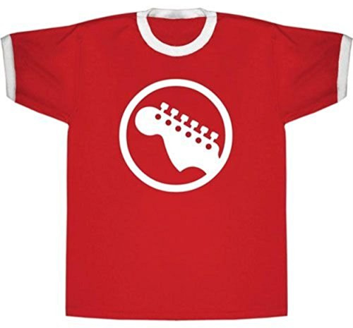 Scott Pilgrim vs The World Rock Band Guitar Icon T-shirt pour adulte rouge