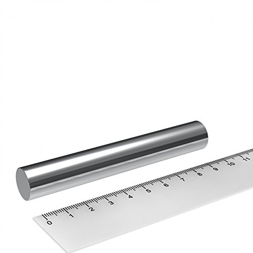 Neodym Stabmagnet, 15 x 100 mm, Grade N35, vernickelt, Zylinder, riesig, sehr stark, für Experimente
