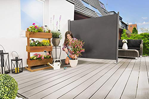 empasa Seitenmarkise 'Slim' Sichtschutz Sonnenschutz Windschutz | Farbe:anthrazit, Größe:200 x 300 cm