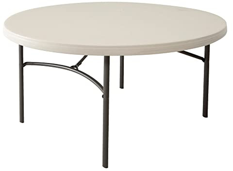 Lifetime Table Pliante 80121 152 cm Rond Commercial – Amande
