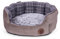 Petface Hunde- oder Katzenbett, oval, aus Bambus, Größe L, Grau
