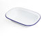 WINSOME Enamel Pie Dish and Roasting Tin | White Dishwasher Safe Plate Tray for Pudding, Baking, Steak | Oven & Stove Safe (L 28 x W 20.5 x D 6 cm)