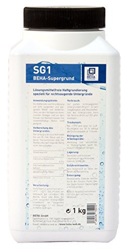 1kg BEHA Supergrund, Haftgrundierung Primer für Fliesen, Beton, Holz, Stahl, Estrich