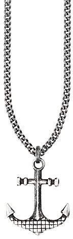 cai Herren Anhänger mit Kette 925/- Sterling Silber 60cm Geschwärzt ohne Stein weiß 132250566-60