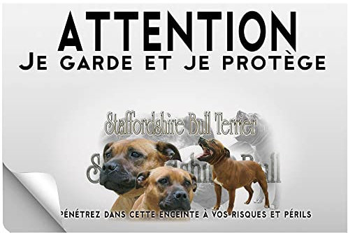 Stick Attention au chien staffordshire-bull-terrier