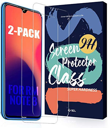 SCL Xiaomi Redmi Note 8 Screen Protector Xiaomi Redmi Note 8T Screen Protector for Redmi Note 8 / 8T, (2-Pack) 2.5D Rounded Edge Glass Film,9H Tempered Glass,[Anti-Scratch][Anti-Fingerprint]