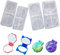 iSuperb 4 PCS Epoxidharz Silikonformen Spiegel Taschenspiegel Resin Form Katze Muschel Tragbar Gießform Schminkspiegel Reisespiegel Resin Molds (4 Stück Harzformen)