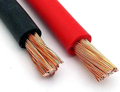 Electrical Welding Cable Black RED Battery Jump Lead Flexible Wire 16/25/35mm2 (16mm2 x5m, Black)