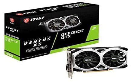 MSI Gaming GeForce GTX 1650 128-bit HDMI/DP/DVI 4GB GDRR6 HDCP Supporto DirectX 12 VR Ready OC scheda grafica (GTX 1650 D6 Ventus XS OCV1)