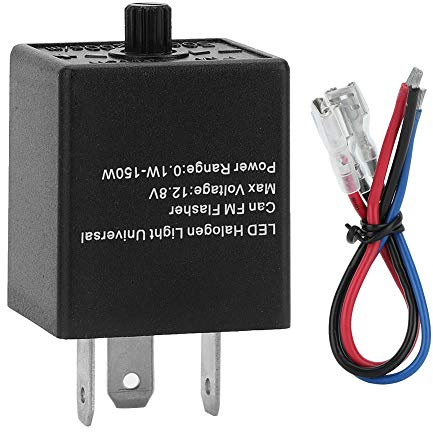 12V 24V 3-PIN Einstellbarer elektronischer LED-Blinkrelais Fix für Blinkerlicht Hyper Hyper Blinker Flash Gefahr Warnhinweis Hyper Flash Für Automobile