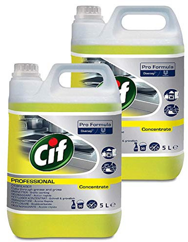 Cif Professional Pro Formula Power Küchen-Entfetter Konzentrat Zitronenduft, Reinigungsspray, 5 l, 2 Stück
