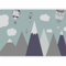 murando - Papier Peint Panoramique Adhésif d'Enfants 343x256 cm - Tapisserie Murale Autocollante Décoration - Gris violet - Des nuages pour les enfants montagnes paysage ciel e-A-0135-a-a