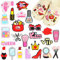 24 Stück Schuhanhänger Charms für Schuhe, Kosmetik Themen Schuhanhänger Charms umfassen Lippenstift Grundierung Spiegel High Heels,PVC Schuhdekorations Anhänger für Clog Sandalen für Mädchen Frauen