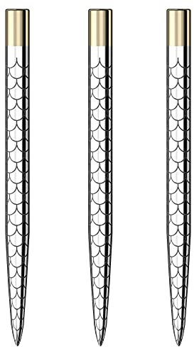 Mission Darts Laser Plus Laser-Stahlspitzen, Fächermosaik, Silber, 32 mm