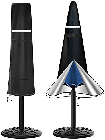 Parasol Cover, Oxford Parasol Covers Waterproof Windproof Anti-Uv With Zip Fabric Garden Parasol Cover For Garden Outdoor Umbrella (160x62/62cm)