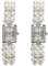Mikikit Uhr Für Perle Legierung Mädchen Handgelenk Modisch Band Uhren Kristall Dame Frauen Mit Bling Armband Mode Vintage Armband Hübsche Mädchen Strass Prägnant