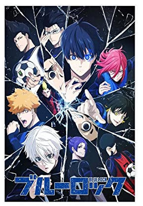 KOURT Blue Lock Anime 1 Leinwand-Poster, Wandkunst, Dekor, Druck, Bild, Gemälde für Wohnzimmer, Schlafzimmer, Dekoration, Rahmen: 30 x 45 cm