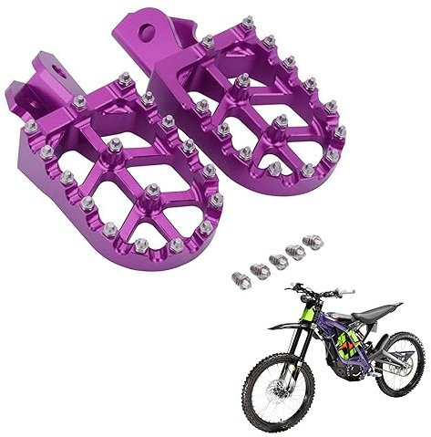 Dirt Bike Repose-pieds larges CNC en alliage d'aluminium pour Surron/Light Bee/Sur Ron S/X/X160/X260 CRF150F CRF230F 2003-2017 Violet