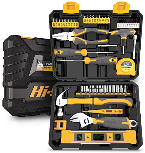 Hi-Spec 57-Piece Home & Garage Tool Kit – Complete Hand Tools for Repair, Maintenance & Workshop Use