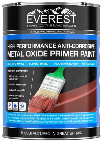 Everest Paints - Anti-corrosive - Metal Oxide Primer Paint - High Performance (Red, 20 Litre)