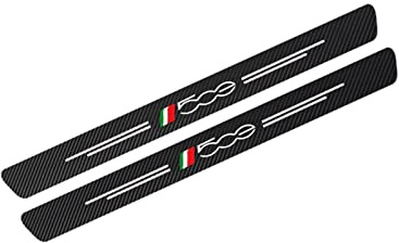 KBUYS 1er-Pack Kohlefaser-Auto-Einstiegsleisten-Aufkleber, kompatibel mit FIAT 500 500c 500e 500x 500l Panda Punto TIPO Bravo (Color : 2pcs 500e)