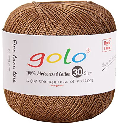 golo Häkelgarn 30 für handgestricktes Häkelgarn Gewinde häkeln Baumwollgarn