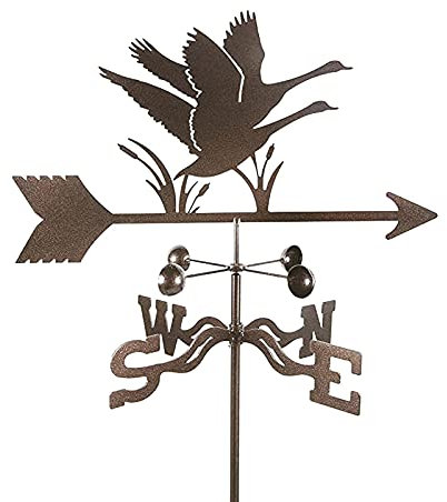 EICOFF Girouette, girouette, Support de Toit d'oie girouette Silhouette de Cygne en Acier Inoxydable indicateur de Direction du Vent girouette Support en métal extérieur girouette décoration de Cou
