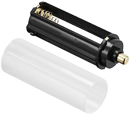 QUARKZMAN 3 x 1.5V AAA Batterie Support Rangement Étui Boîte Adaptateur x 1Ensemble Cylindre Forme Plat Tête pour Lampe de Poche Lampe RC, [Noir, Clair]