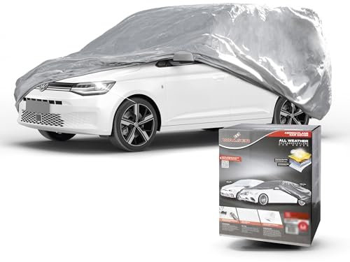 WALSER Bâche de Protection pour Voiture All Weather, 100% bâche de Protection pour camionnette résistante aux intempéries, bâche camionnette étanche, Bâche de Voiture pour Bus Taille 11 Argent