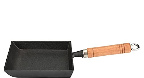 Tamagoyaki Pan Nonstick Japanese Omelette Gray Cast Iron Egg Pan Mini with Wooden Handle Kitchen Cookware Cooking Tool Omelet Pans
