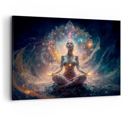 ARTTOR Bilder auf Leinwand 120x80cm Wandbild Fantasy Menschen - 5781 | Meditation Yoga Energie Groß XXL Wanddekoration Wohnzimmer Schlafzimmer Wanddeko Wand Kunstdruck Wandkunst Wall Decor ARTTOR