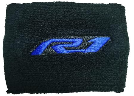 Motorrad-Bremsbehälter-Socke Baumwollbezug kompatibel mit Yamaha YZF R1, Schwarz, Einheitsgröße