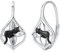 Mädchen Creolen 925 Sterling Silber Katzen Ohrringe - Keltische Klein für Damen Kinder Tiere Katze Schmuck Geschenke