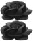 GALPADA 1paire Décorations De Chaussures Noires Forme De Fleur Accessoires Élégants Pour Mariage Et Événements Spéciaux Charmes Réutilisables Pour Talons Et Sandales Embellissements