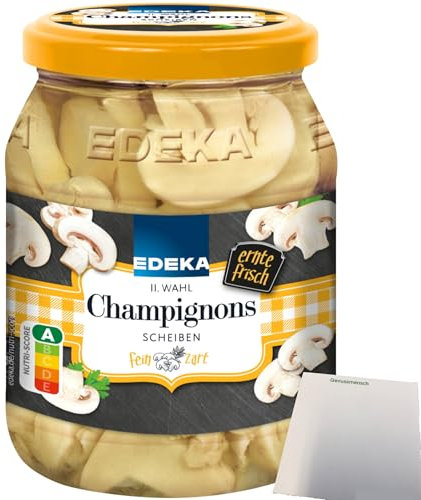 Edeka Champignons in Scheiben 2. Wahl (330g Glas) + usy Block