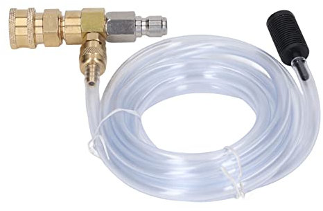 Adjustable Downstream Chemical Injector Kit for Pressure Washer 5000PSI, Brass Stainless Steel Material with 9.8ft Tube, Ideal Replacement Parts