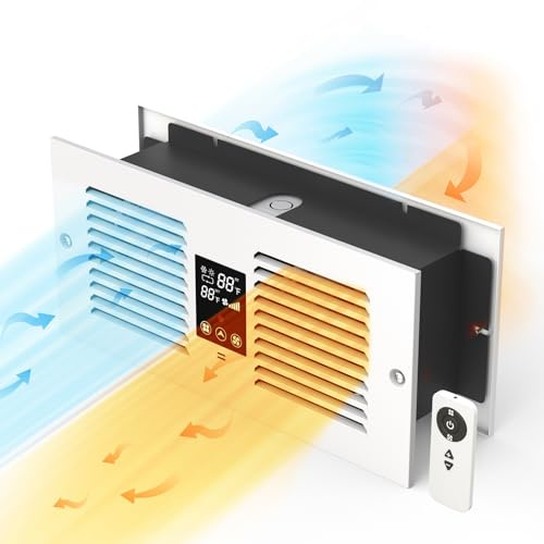 Apexicalo - Room to room fan with remote control, wall ventilation fan with 300 CFM, 5 speeds, white, special dual fan