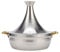LVYUDS Tajine Induction Marocain pour Cuisson Trois Couches de Acier avec Conique Couvercle Approprié pour Hôtel, Restaurant et Maison Utiliser(Color:Silver,Size:26cm)