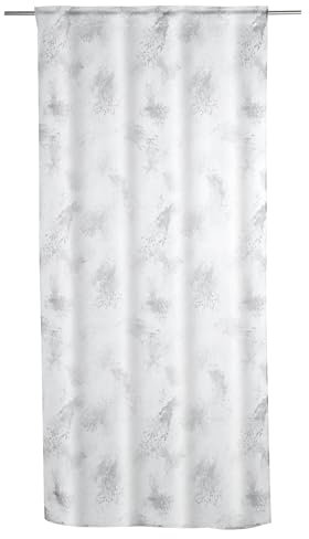 Home4You Verdeckter Schlaufenschal - Anthrazit - Weiß - 140 x 245 cm - Polyester - Farbklecksmuster