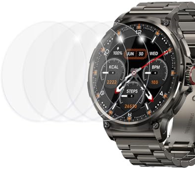 MTHGH [4-Pack] Screen Protector Compatible with AMAZTIM POWER, 2.5D edge designed for AMAZFIT POWER 1.85 inches Smartwatch 9H Tempered Glass Screen Protector