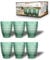 ARCA, Set 6 Bicchieri in Vetro Colorato Cherry Blossom, Verde, 265 ml
