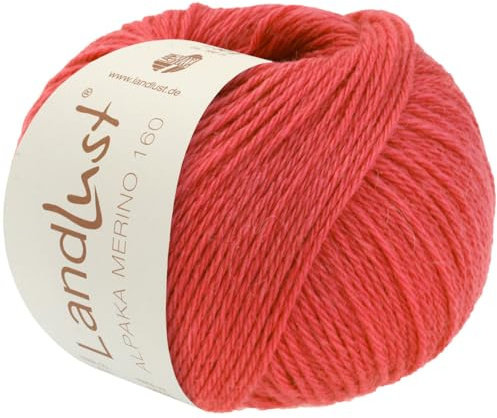 LANA GROSSA Landlust Alpaka Merino 160 | Klassisch verzwirntes Garn aus Merino & Alpaka | Handstrickgarn aus 50% Schurwolle & 50% Alpaka (Baby) | 50g Wolle zum Stricken & Häkeln | 160m Garn FB 441
