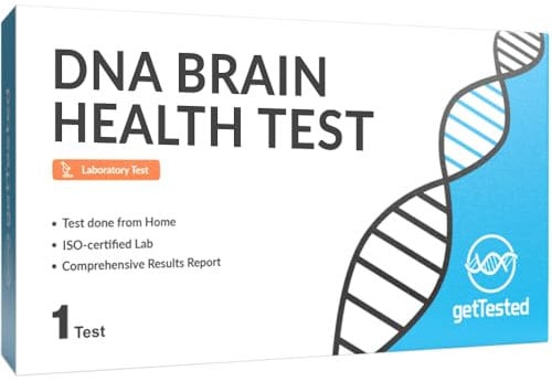 GetTested DNA-Gehirngesundheitstest | Umfassende genetische Analyse für geistiges Wohlbefinden | Speichelbasiertes Testset für zu Hause | analysiert Gedächtnis, Stress, Angst und Stimmungsgene