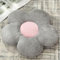 Chickwin Süße Blumenkissen, Blumenboden Kissen Blumenförmiges Plüsch Weiches Blumen Kissen Aesthetic Kawaii Blumenform Kissen für Zimmer Hause Sofa Dekoration (50 * 50,Grau)
