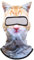 Katzenmaske, Katzenski -Maske dehnbares Full Face Cat Face Maske mit 3D -niedlichen Tiermustern atmungsaktiv und komfortable Ski -Gesichtsmaske für Ski -Snowboard -Schneemobil, Halloween Ski Maske