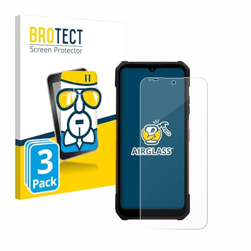 brotect Glass Screen Protector Film compatible with myPhone Hammer Construction 2 Thermal 5G (3 Pack) - Glass-Foil Protection [Scratch Resistant]